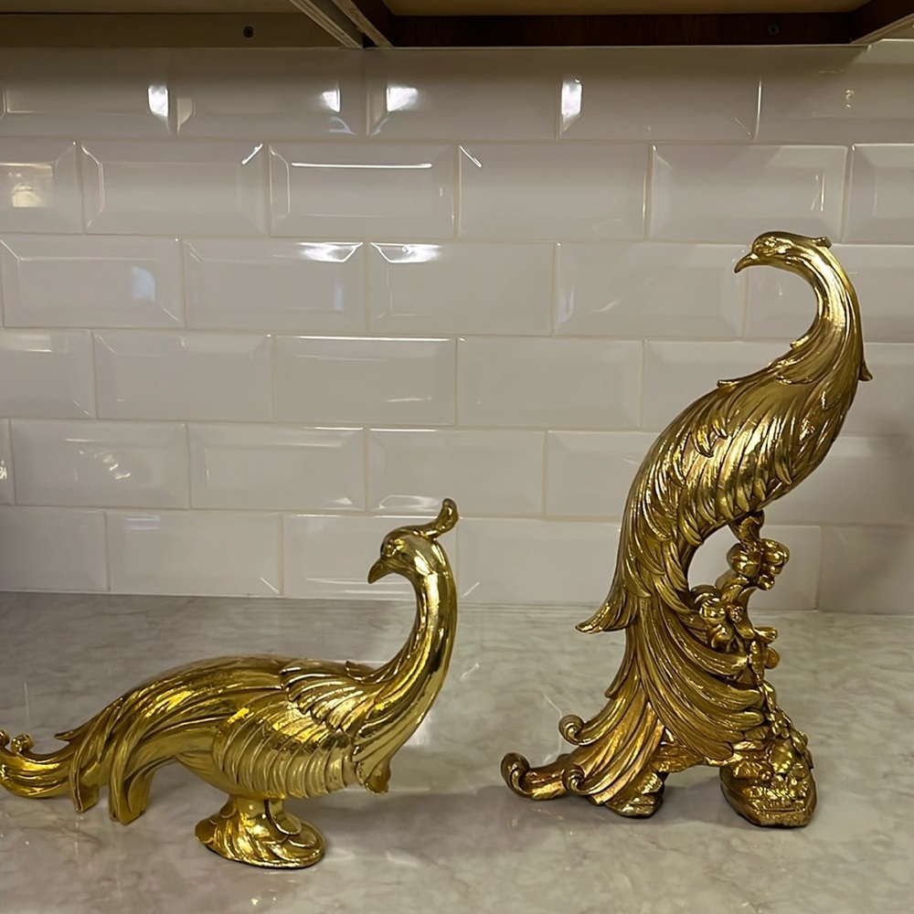 Vintage Syroco Gold Pheasant Peacock Mid Century Birds, Statues, Figurines - Picture 2 of 14